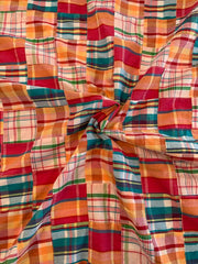 Patchwork Madras Plaid Cotton Shirting - Multicolor  display picture 1