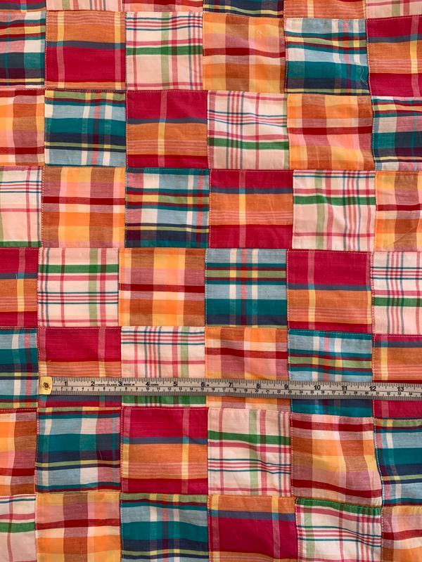 Patchwork Madras Plaid Cotton Shirting - Multicolor