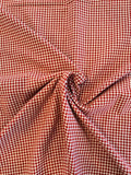 Double-Sided 2-Ply Gingham Check Cotton Chambray  - Red / White / Blue
