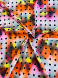 Tie-Dye Polka Dot Grid Printed Cotton - Multicolor