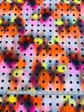 Tie-Dye Polka Dot Grid Printed Cotton - Multicolor