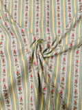 Country Living Floral Striped Yarn-Dyed Home Decorative Cotton - Blue / Sage / Yellow / Red