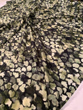 Watercolor Shadow Light-Weight Printed Cotton Sateen - Green / Black