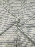 Broken Striped Printed Stretch Cotton Sateen - Off-White / Navy / Green