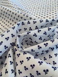 Ditsy Floral Fine Cotton Broadcloth - Navy / White