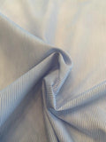 Vertical Pinstripe Yarn-Dyed Cotton Shirting - Blue / White
