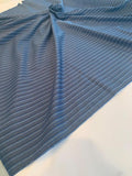 Vertical Striped Yarn-Dyed Lightweight Cotton Twill - Navy / Blue / Grey
