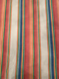 Vertical Rainbow Striped Washed Woven Cotton Chambray - Multicolor