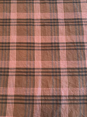 Cotton Blend Yarn-Dyed Plaid - Brown and Ecru – Lucky DeLuxe Fabrics