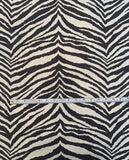 Zebra Printed Cotton Linen - Brown / Natural