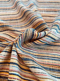 Woven Horizontal Striped Yarn-Dyed Cotton Linen - Multicolor