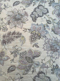 Home Dec Noblesse Floral Printed Linen Viscose - Ivory / Taupe