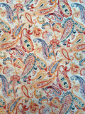 Home Dec Paisley Printed Linen Viscose - Multicolor