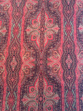 Ottoman Empire Printed Linen Viscose - Red / Orange / Black / Hunter Green