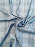 Glen Plaid Yarn-Dyed Silk Shirting - Blue / Navy