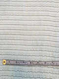 J Mendel Italian Ruched Textured Striped Silk Chiffon - Mint / Black