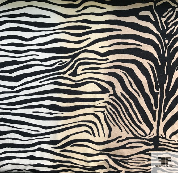 Tiger Stripe Printed Jersey - Black/White