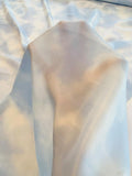 Cloudy Tie-Dye Printed Heavy Silk Habotai - Sky Blue / White