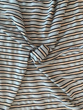 Horizontal Stripes with Lurex Jersey Knit - Silver / Black / Blush