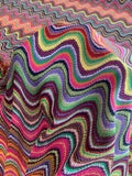 Wavy Lightweight Poly Crochet Knit - Multicolor