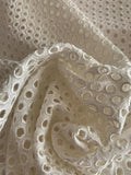 Italian Circles Embroidered Cotton Eyelet - Ivory