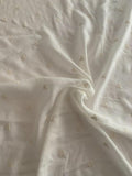 Delicate Embroidered Eyelet Handkerchief Linen - Ivory