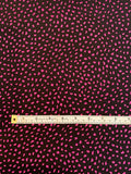 Pebbles Printed Silk Georgette - Black / Pink