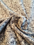 Artsy Abstract Cotton and Silk Faille - Dark Grey / Light Grey