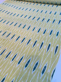 Ikat Yarn-Dyed Washed Cotton Oxford - Chartreuse Green / Teal / Ivory