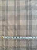 Glen Plaid Yarn-Dyed Silk Shirting - Brunette Brown / Sandy Beige