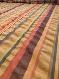 Vertical Striped Plissé Oxford Cotton - Saddle / Brown / Rust
