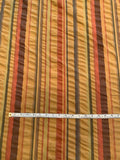 Vertical Striped Plissé Oxford Cotton - Saddle / Brown / Rust