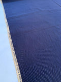 Pin Dot Printed Cotton Broadcloth - Navy / Tan