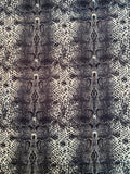 Reptile Pattern Printed Heavy Double-Face Silk Charmeuse - Black / White / Grey