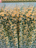 Abstract Printed Silk Crepe de Chine - Yellow / Green / Light Turquoise