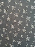 Double-Sided Floral Polyester Shantung Jacquard - Grey / Silver