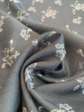 Double-Sided Floral Polyester Shantung Jacquard - Grey / Silver