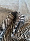 Glen Plaid Yarn-Dyed Cotton Suiting - Black / Off-White