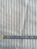 Baseball Striped Woven Cotton Chambray - Ivory / Navy