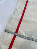 Border Striped Linen - Ivory / Red