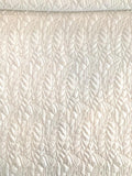 Quilt-Like Leaf Poly Spandex Novelty Knit - Off-White