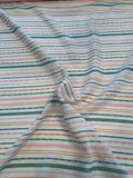 Horizontal Striped Yarn-Dyed Woven Novelty Cotton - Multicolor