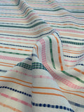 Horizontal Striped Yarn-Dyed Woven Novelty Cotton - Multicolor