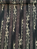 Modern Tribal Printed Silk Crepe de Chine Panel - Black / Steel Grey / Off-White