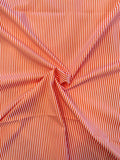 Ralph Lauren Italian Extra Fine Yarn-Dyed Cotton Shirting - Orange / White