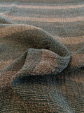 Novelty Yarn-Dyed Cotton Double Gauze - Black / Mauve