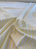 Japanese Vertical Striped Cotton Shirting - Yellow / White