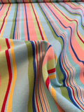 Vertical Striped Cotton Canvas - Multicolor