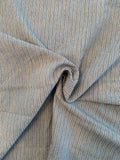 Vertical Striped Cotton Denim - Blue / Tan