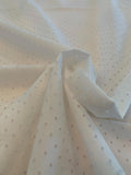 Perforated Mini Circles Cotton Broadcloth - White